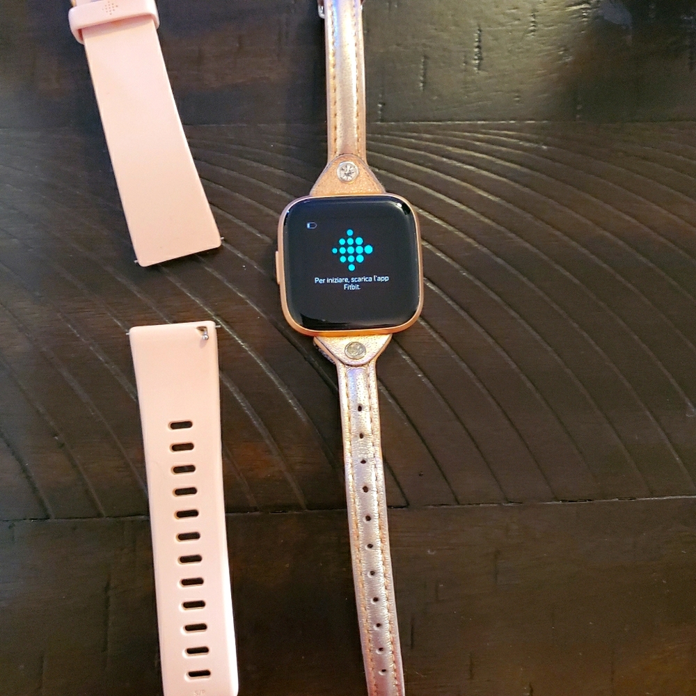Rose gold Fitbit Versa 2